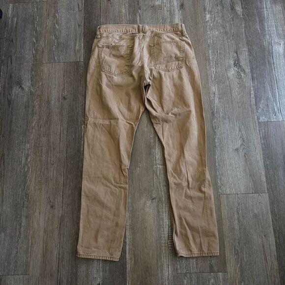Old Navy Mens Tan Slim Straight-Leg Chino Pants Size 33x32 - Picture 2 of 3